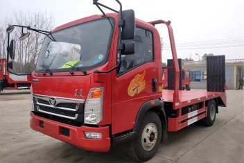 重汽豪曼藍牌平板運輸車