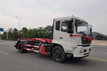 國六東風天錦移動壓縮垃圾站勾臂車