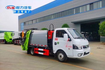 國(guó)六東風(fēng)途逸4方藍(lán)牌壓縮垃圾車